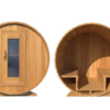 Sauna Tonneau en cèdre rouge noueux