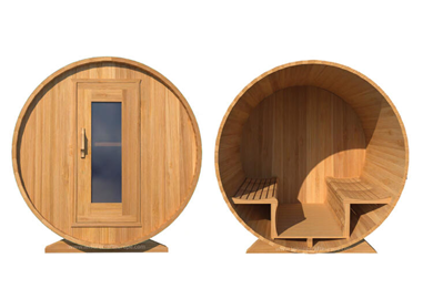 Sauna Tonneau en cèdre rouge noueux