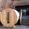 Sauna Tonneau en cèdre rouge noueux
