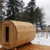 Sauna Tonneau en cèdre rouge noueux